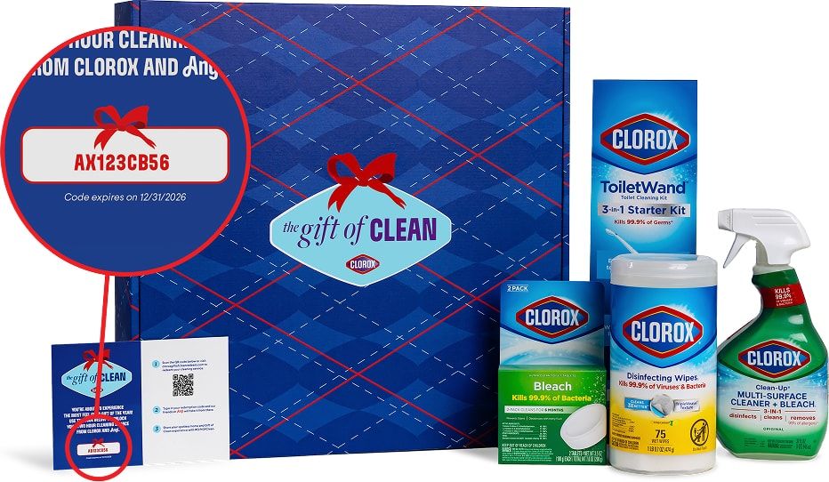 Voucher code location is on the insert of your Gift of Clean Clorox box.